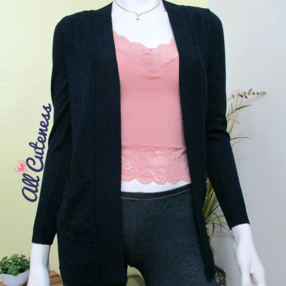Active USA Navy Blue Cardigan Size S